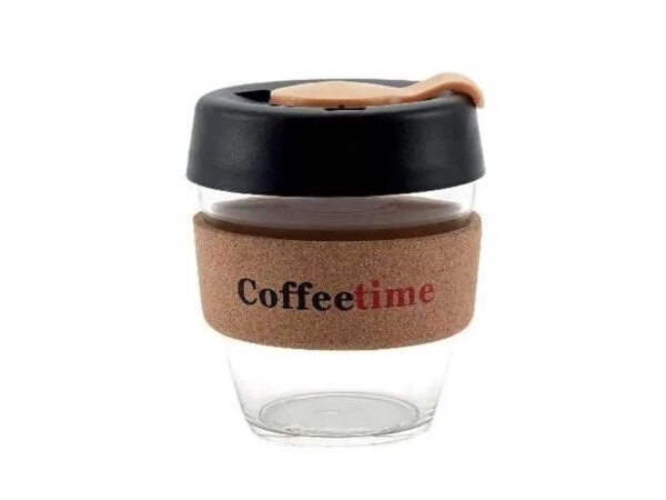 Keptcup — Black (240ml) ♻️Lightweight tempered glass cup