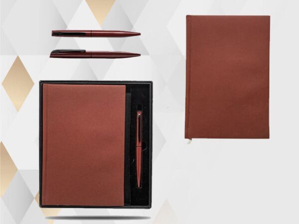 Premium Notebook Set (Brown) A5 notebook with matching pen