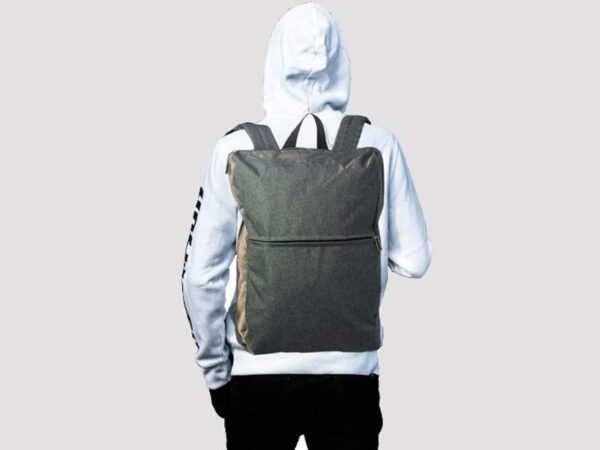 Modest — Grey Laptop backpack - Image 2