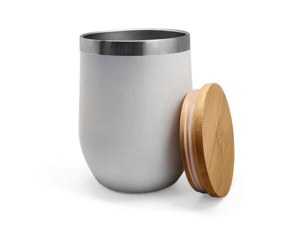 B-URT — Stainless steel double wall cup with bamboo lid - Image 6