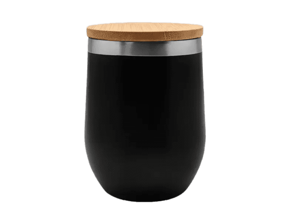 B-URT — Stainless steel double wall cup with bamboo lid - Image 3