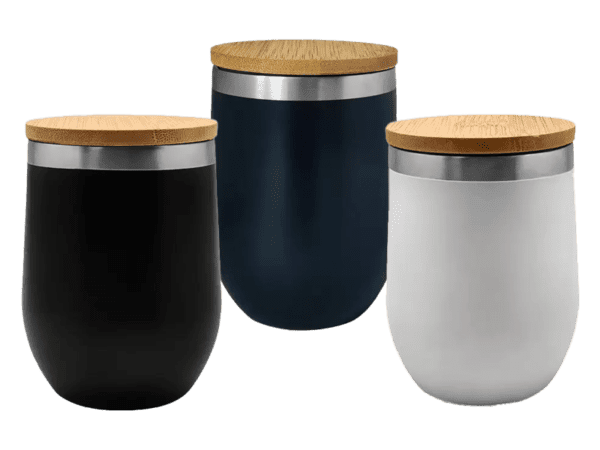 B-URT — Stainless steel double wall cup with bamboo lid