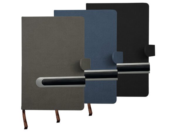 Baino — A5 Thick Notebook with Sliding Slot for Pen - Image 2