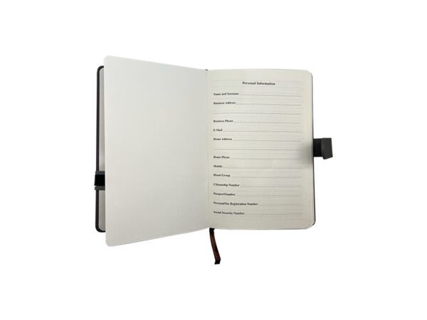 Baino — A5 Thick Notebook with Sliding Slot for Pen - Image 9
