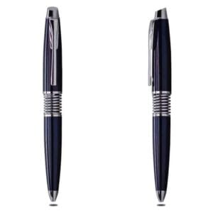 Bloogayle — Blue Ball point pen with silver trimmings