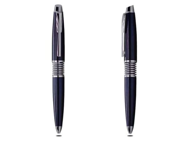 Bloogayle — Blue Ball point pen with silver trimmings