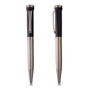 Cavalier — Etched body silver twist-action pen