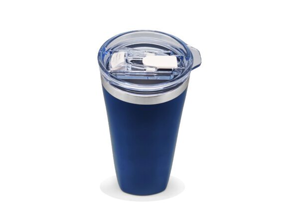 Sqrambler — Blue (630ml) Stainless steel tumbler with straw - Image 3