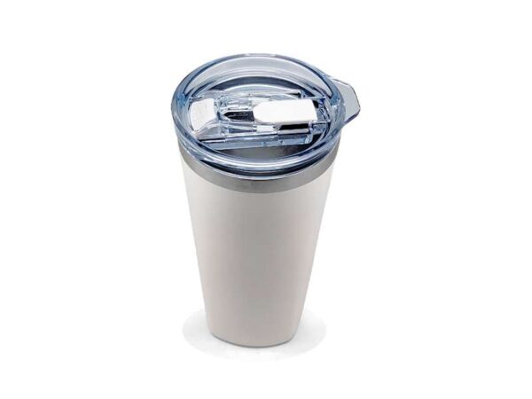 Sqrambler — White (630ml) Stainless steel tumbler with straw - Image 3