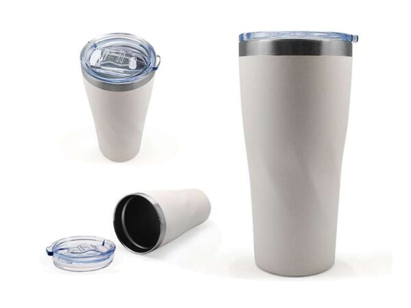 Wrambler — White (500ml) Double walled stainless steel thermal mug