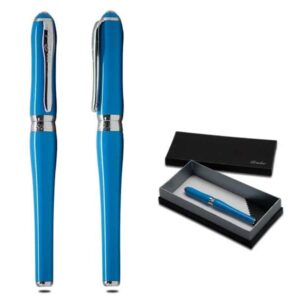 Duke Lady — blue Pen with a silver chrome strimming