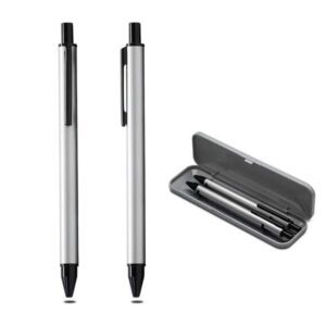 Duo penset — Set of silver ball pen and mechanical pencil