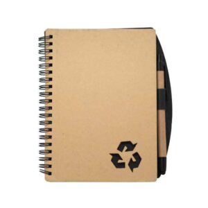 Ecohelix — Black♻️ Spiral binded A5 notebook & a matching pen