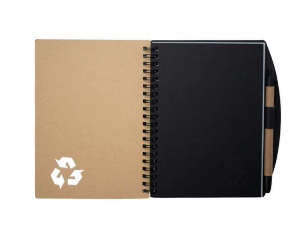 Ecohelix — Black♻️ Spiral binded A5 notebook & a matching pen - Image 2