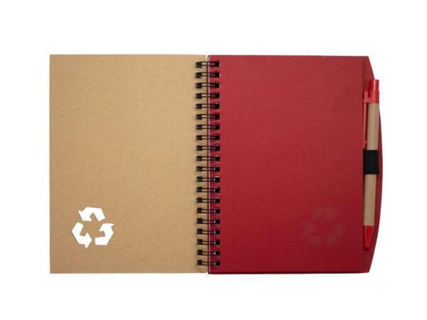 Ecohelix — Red♻️ Spiral binded A5 notebook & a matching pen - Image 2