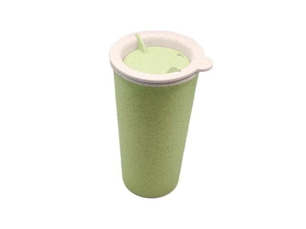 Eco Husk — Green (400ml) ♻️Biodegradable Wheat fibre cup
