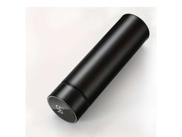 Flacon — Black (500ml) Stainless steel bottle with temperature display - Image 3