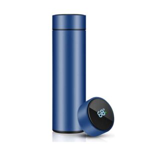 Flacon — Blue (500ml) Stainless steel bottle with temperature display