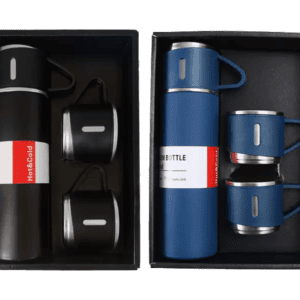 Flask set (500ml) — Stainless steel flask with 3 cups