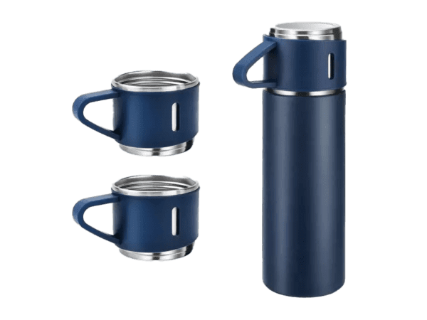 Flask set (500ml) — Stainless steel flask with 3 cups - Image 4