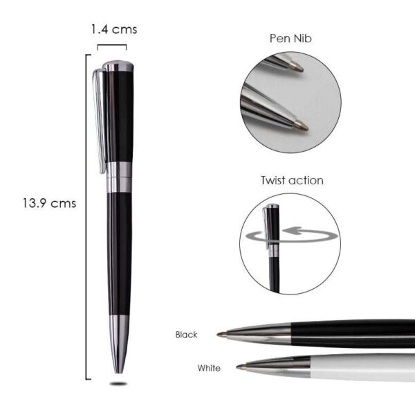 Foreman — Black Classy lacquered black body ballpoint pen - Image 3
