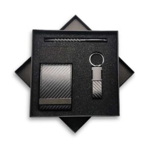 Carfi — Gift set With leatherette card holder, pen, & keychain