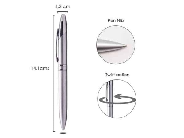 Harpoon — Light metal silver ball point pen - Image 2