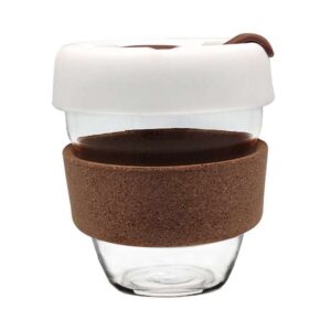 Keptcup — White (240ml) ♻️ Lightweight tempered glass cup