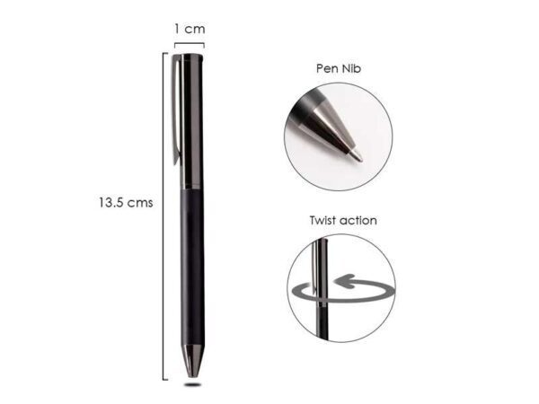 Bullet — Chrome finish metal ballpoint pen - Image 2
