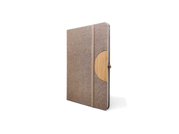 Caro — Beige A5 Notebook with phone holder - Image 3