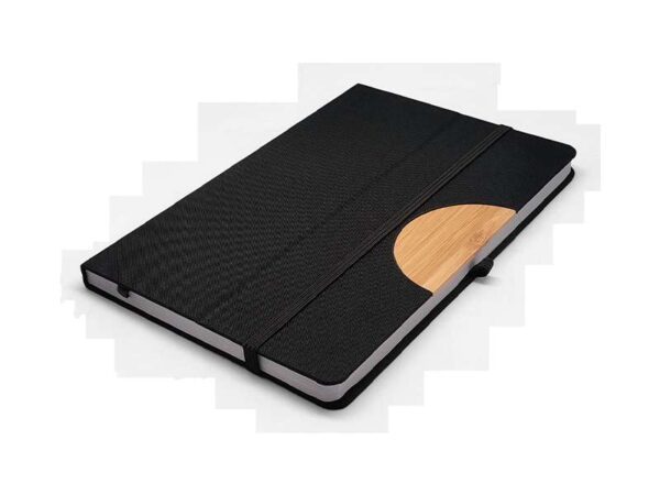 Caro — Black A5 Notebook with phone holder - Image 3