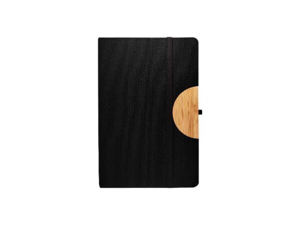 Caro — Black A5 Notebook with phone holder