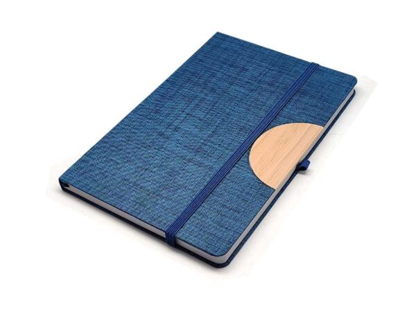 Caro — Blue A5 Notebook with phone holder - Image 2