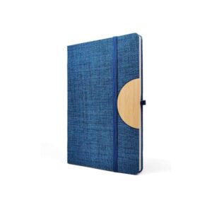 Caro — Blue A5 Notebook with phone holder