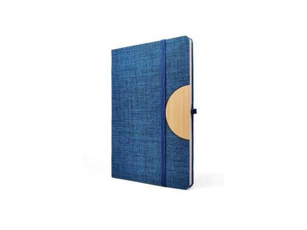 Caro — Blue A5 Notebook with phone holder