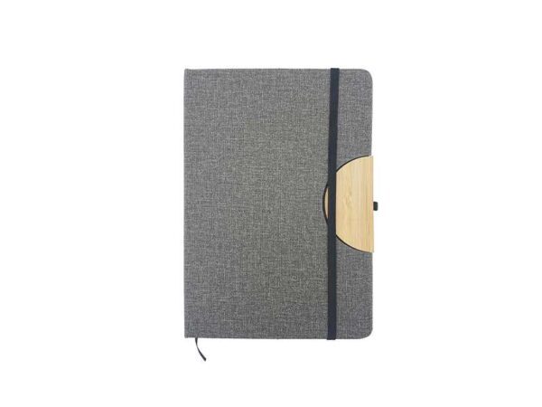 Caro — Grey A5 Notebook with phone holder