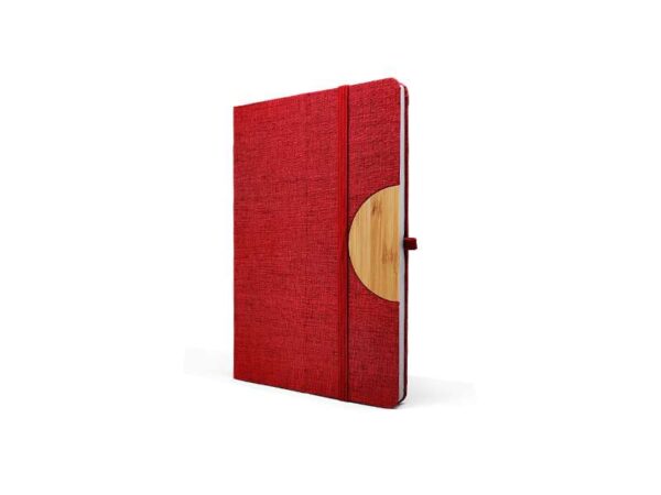 Caro — Red A5 Notebook with phone holder