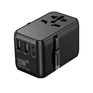 Plugster — Travel Adaptor with Built in USB-C Cable