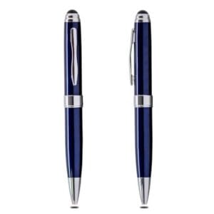 Porpoise — Blue Ballpoint pen with silver trimmings