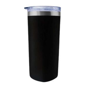 Sqrambler — Black (630ml) Stainless steel tumbler with straw