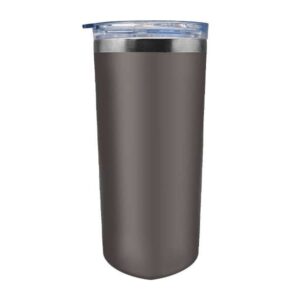 Sqrambler — Grey (630ml) Stainless steel tumbler with straw