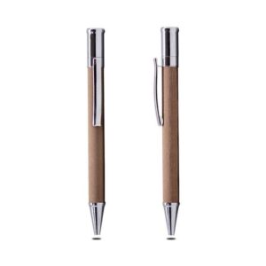 Eco Amber — Ballpoint pen with silver trimmings