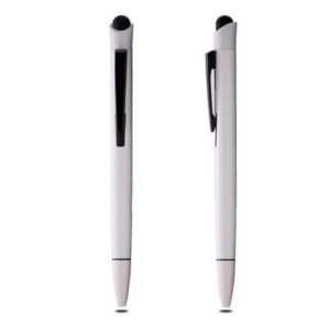 Stylet — White Metal body ballpoint pen