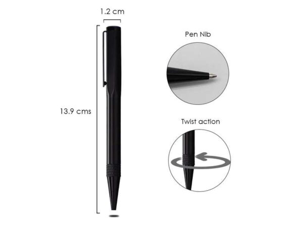 Trojan — High-End black body ballpoint pen - Image 2