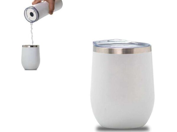 URT Cup — White (350ml) Stainless steel double wall cup