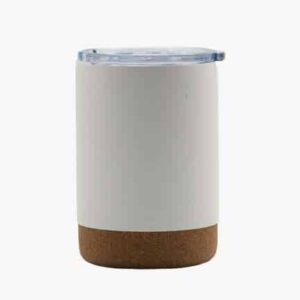 Bloom — White Vacuum insulated cork coffee mug