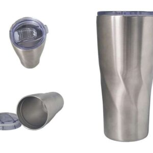 Wrambler — Silver(500ml) Double walled stainless steel thermal mug