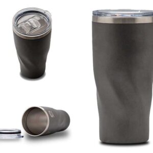 Wrambler — Grey (500ml) Double walled stainless steel thermal mug