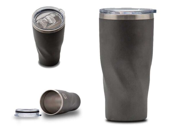Wrambler — Grey (500ml) Double walled stainless steel thermal mug