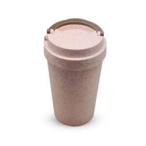 Eco Husk — Peach (400ml) ♻️ Wheat fibre cup with carry handle